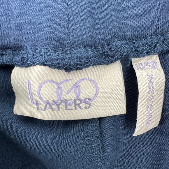 LOGO Layers by Lori Goldstein Bermuda Pull On Shorts NAVY BLUE Womens XXSP - Picture 3 of 6